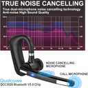 Bluetooth Headset V5.0, Wireless Bluetooth Earpiece 24Hrs HD Calling,CVC8.0 Dual Mic Noise Cancelling, Hands-Free Bluetooth Earphone for Driving/Business/Office