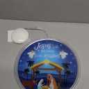 Capoda 9.45 Inch Christmas Window Lights Nativity Scene Hanging Lights Christmas Decoration Indoor Jesus Window Decor Christian Religious Sign for Door Holiday Xmas Holy Night Party (Stylish)