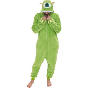 Adult Onesie Pajamas Unisex Animal One-Piece Cartoon Costume Cosplay Homewear Sleepwear Partywear For Men Women (Light Green) XL
