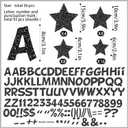 Containlol 188 Pcs Black Glitter Bulletin Board Border Poster Letter Star Cutout Set, 59 ft Scalloped Border Trim Alphabet Letter Stars Number Punctuations for Classroom School Decor