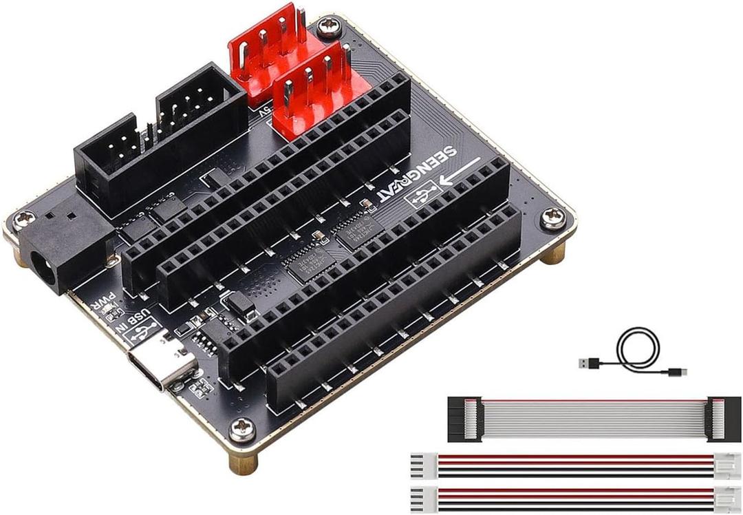 ESP32 LED Matrix Adapter Board with Dual Power Input & HUB75 Interface for RPi - Easy Connect Shield for LED Matrix Panel Projects