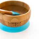 bamboo bamboo Suction Bowl for Baby Bamboo Baby Bowl and Spoon Set with Removable Silicone Suction Cup for Kids | 11.8oz | Non-Toxic | Cool to the Touch | Ideal for Baby-Led Weaning (Blue)