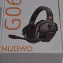 NUBWO Wireless Gaming Headset with Mic for Ps5 Ps4 PC, Zero Interference, 100-Hour Battery All-Day Play, 23ms Sync for Fortnite & Call of Duty/FPS Gamers, Triple Mode All Devices Compatible - Orange