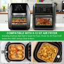BYKITCHEN Large Air Fryer Liners for 8-12QT XL Airfryer, Compatible with CHEFMAN 8QT/ 10 QT/ 12QT & Instant Pot 10QT, 200PCS 10 Inch Disposable Airfryer Parchment Paper Liner, Air Fryer Accessories