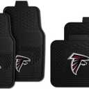 Fanmats Atlanta Falcons Set of 4 Car Mats for Cars, SUV, Pickups - All Weather Technology Protection, Deep Reservoir Design, Universal Fit - 3D NFL Team Logo - 29x17 Front - 14 x 17 Rear Mat