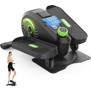FUNMILY Under Desk Elliptical, Ellipse Leg Exerciser, Standing or Seated Mini Elliptical Machines, Portable Bike Pedal Exerciser for Seniors/Adults, Leg Workout Equipment for Home/Office (Green)