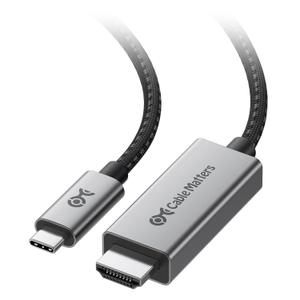 Cable Matters 48Gbps Unidirectional USB C to HDMI 2.1 Cable - 6ft, Support 4K 240Hz and 8K 60Hz HDR - Thunderbolt 3, Thunderbolt 4, USB4 Compatible with iPhone 16/15, Max 4K@60Hz on Any MacBook