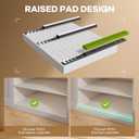 Seinloes 2 Pack Pull out Cabinet Organizer 21" Deep With Raising Pad for Framed Cabinets,Expandable (15.2"-26.3"W) Slide out Drawers for Kitchen Cabinets with 4pcs Divider Racks,Roll out Shelves,White