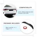 Rear Trunk Spoiler Compatible with 4 Series (G82 G22 Coupe 2021-2025, Gloss Black)