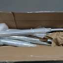 Fabbay 6 Pcs Umbrella Wedding Style Stick Umbrellas Large Windproof Bubble Rain Umbrellas with J Hook Handle for Bride Groom Gift(White Handle)