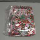 Pasimy 60 Pcs Christmas Bags with Zipper Sealing Candy Bags Bulk Resealable Xmas Treat Bag Christmas Sealing Bag with Handle Plastic for Xmas Winter Holiday Party Candy Small Gift Wrapping Supply