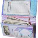 Zreal Server Book for Waitress with Zipper Pocket, 5 X 9 Serving Book, Magnetic Closure Pocket with Big Volume, Pen Holder for Waiter Server Wallet Fit Waitress Apron (Iridescent B)