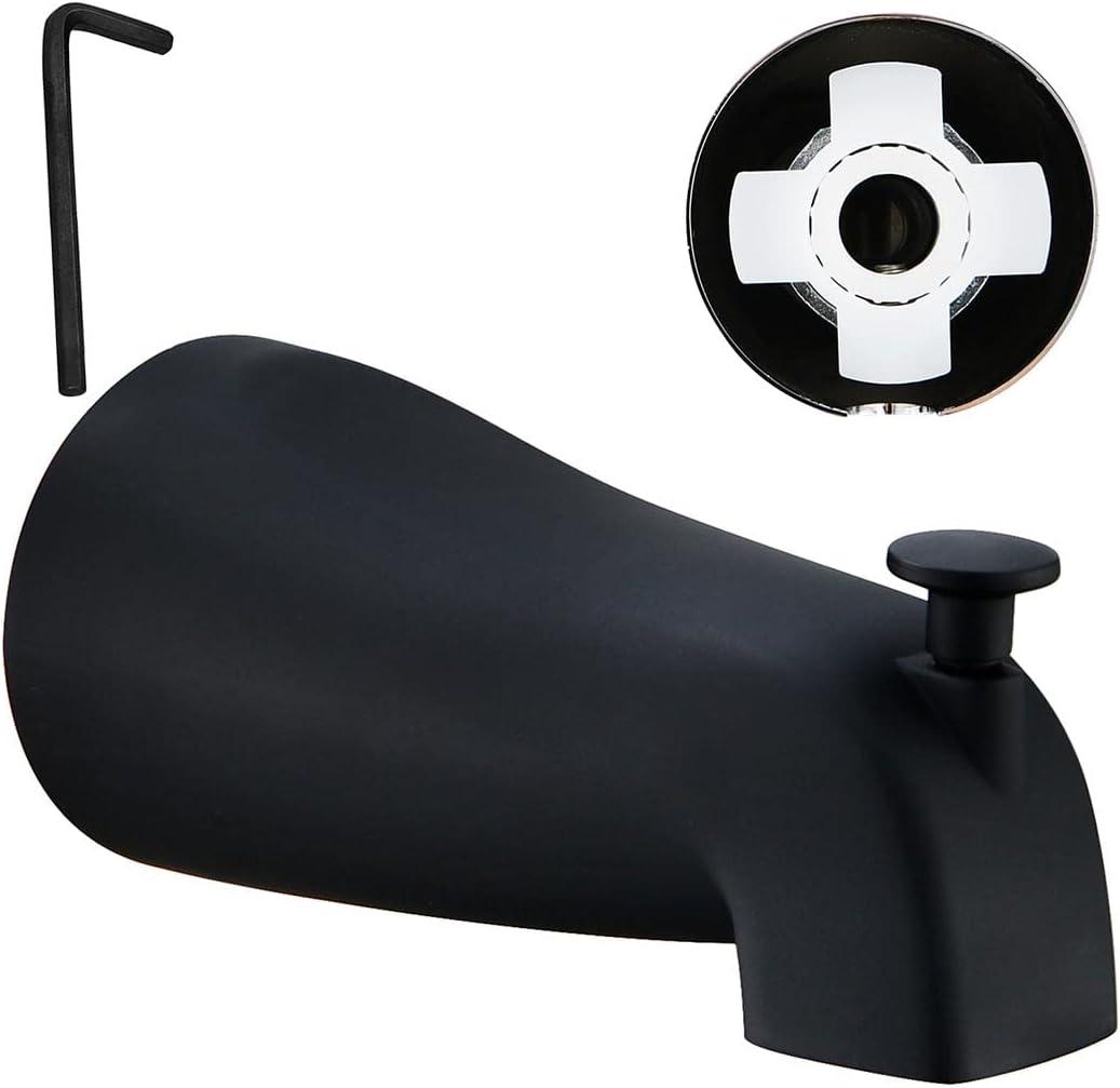 Bathtub Faucets Bath Tub Tube Spout Spicket Slip FIT Wall Mount Bathroom Faucet with Pull Up Diverter Matte Black Bathtub Faucets Bath Tub Tube Spout Spicket Slip FIT Wall Mount Bathroom Faucet with Pull Up Diverter Matte Black