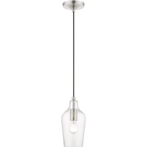 Livex Lighting, 41240-91, Avery, Mini Pendant, Brushed Nickel