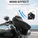 Benlari Windshield 10" Motorcycle Wave Windscreen 2014-2023 Fit for Harley Davidson Touring Street Glide Electra Glide Ultra Limited Tri Glide FLHT FLHX FLHTK FLHTC FLHTCU，Clear
