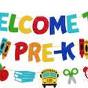 Welcome to Pre-k Banner First Day of Pre K Decorations Welcome Back to School Theme Classroom Bulletin Board Décor Watch Out Pre-K Here I Come Party Supplies