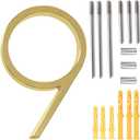 5 Floating House Number Modern House Numbers- zinc alloy Home Address Number with Exquisite Drawing Process-gold-Number 9