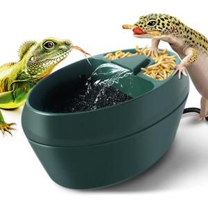 Reptile Drinking Water Fountain Chameleon Accessories Automatic Circulation System with Trough, Bearded Dragon Cage Accessories Reptiles Habitat Waterfall for Snake/Lizard/Chameleon/Turtle