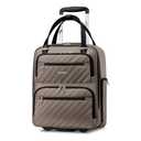 Underseat Carry On Luggage with Wheels - Stylish Underseat 16-Inch Cafe Latte