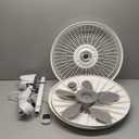 Lasko Cyclone Pedestal Fan, Adjustable Height, Remote Control, Timer, 3 Speeds, for Bedroom, Kitchen, Office and Living Room, 18", White, 1885, Large