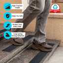 LifeGrip Outdoor Stair Treads Non-Slip 12 Pack, 6"x32" Waterproof Grip Tape for Wooden Steps, Deck, Porch - 80-Grit Adhesive Strips for Dogs, Kids & Elderly Safety