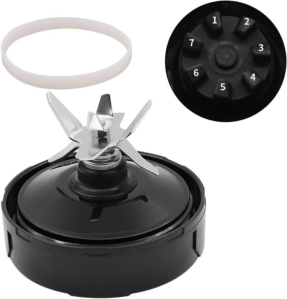 Anbige Replacement Parts 7-Fins Blade and Gasket, Compatible with Ninja Blender Chef 1500W CT800C CT805 CT810 and CT815A
