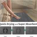 XMarrat Large Stone Bath Mat, 31.5'' x 19.7'' Super Absorbent Diatomaceous Earth Bath Mat Large, Quick Drying Non-Slip Diatomite Stone Bath Mats for Bathroom, Easy to Clean (Dark Gray)