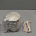 shopwithgreen Bamboo Kids Bowls Set, 4 Reusable Small Bowls for Baby Toddlers, Dinnerware Cereal Snack Soup Rice Bowl with 4 Spoons & Forks, Dishwasher Safe Bamboo Baby Food Bowls, BPA Free, 14.5 OZ