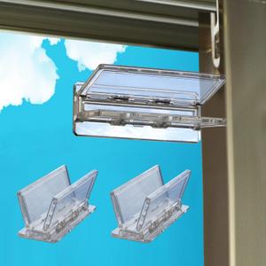 Sliding Door Lock for Child Safety 2 Pack, Sliding Patio Door Lock for Child Proof, Glass Window Door Stopper for Childproof, Childproof Window Lock for Toddler Kids and Baby ProofingClear