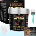 Truck Bed Liner Paint, 35 Floz Black Truck Bed Coating Kit For Truck Bed, Trailer, Rust Resistant Roll On Bed Liner Coating With Brush & Gloves,Easy Application & Long-Lasting Textured Paint