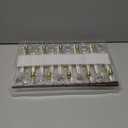 Leejec Christmas Tree Candles with Wand Remote, 10 Pack Battery Operated Flameless Taper Window Candle, Flickering Warm Light, Xmas Tree Decorations with Crystal Ball Hook, Wedding Home Gift