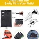 2 x Upgraded Credit Card Tool Multitool - Mens Grandpa Gifts for Dad Who Wants Nothing, Papa Gifts for Him Credit Card Knife Foldable Cool Gadgets for Men Wallet Tools With Blade Compass Screwdrivers