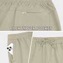 Men's Sweatpants Athletic Pants Joggers with Zipper Pockets Lightweight Quick Dry Workout Track Pants for Gym Running (Large, Khaki)