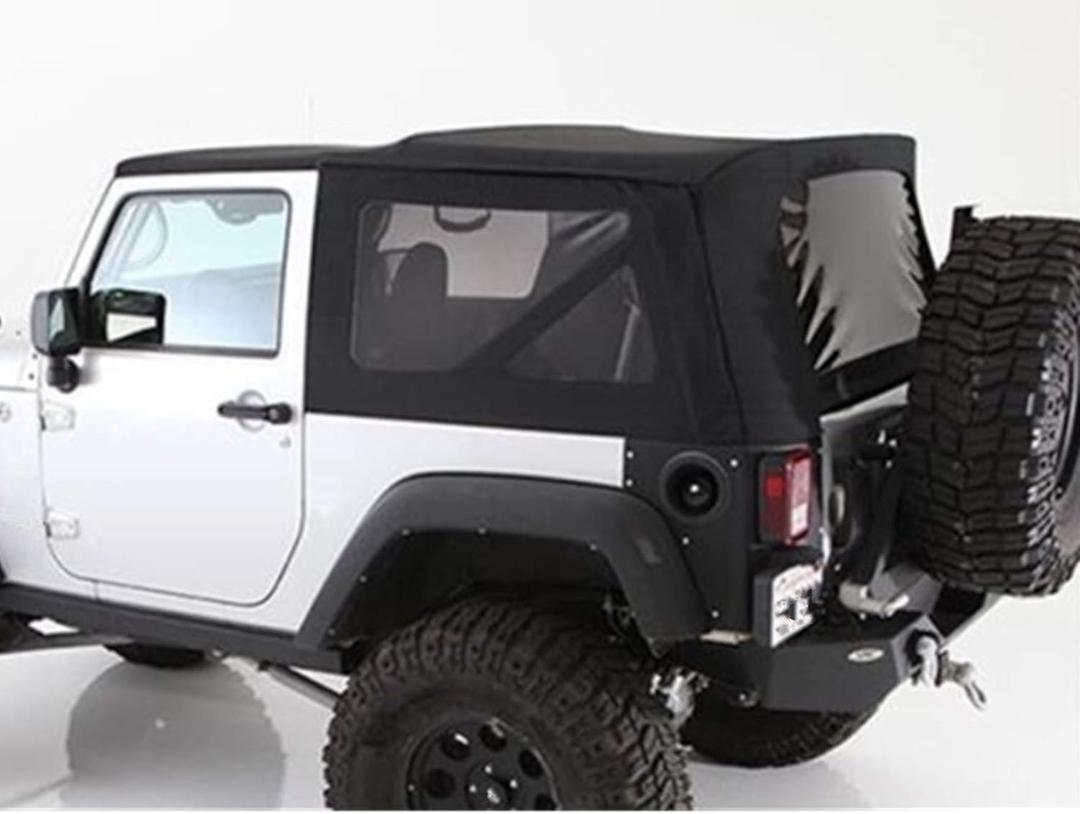 Black Diamond Soft Top with Tinted Rear and Side Windows Replacement for Wrangler JK 2 Door 2010-2017