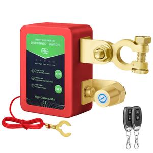 Kill Switch for Car - 12V Remote Battery Disconnect Switch Smart Voltage Car Battery Kill Switch for Vehicle, RV, ATV, Truck, Boat (No LED)