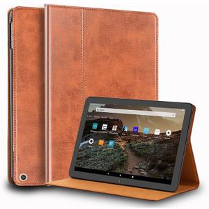 for Google Pixel Tablet Case 11/10.95 inch Genuine Leather Cover Protective Shell for 2023, Brown