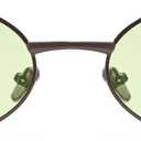 Retro Oval Small Sunglasses for Women Men - Trendy Vintage Gold Metal Sun Glasses