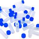 Twdrer 50PCS 5ml Plastic Graduated Vial Tube with Screw Caps,Small Test Sample Bottles Tubes Container with Lid