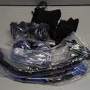 Aegend Snorkeling Gear for Adults Youth Kids, Snorkel Mask with Top Dry Valve - Panoramic View Anti-Leak and Anti-Fog with Mesh Bag for Snorkeling, Scuba Diving, Freediving & Swimming (2 PACK-Black & Deep Blue)