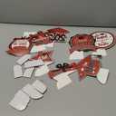 8PCS Graduation Decorations 2026, Class of 2026 Congrats Grad Table Centerpieces Congratulate Graduation Honeycomb Table Toppers for Graduation Party Supplies (Red Black)