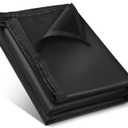 Black Waterproof Tarp Cover for Outdoor: Multi-Purpose Oxford Tarpaulin with Reinforced Webbing Loops for Camping Boat Pool Roof Tent - Durable and Tear Resistant (5ftx5ft) used