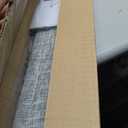 UNISHADES no Drill Cordless Roman Shades for Windows, 35" W 64" H - Light Filtering - Linen - Grey