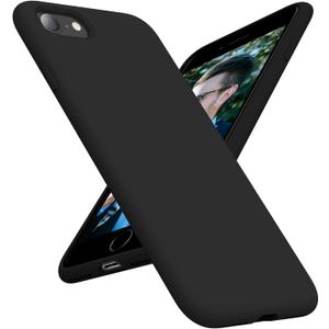 OTOFLY Case for iPhone SE 3/2 (2022/2020 Edition), iPhone 8 and iPhone 7, 4.7-Inch, Silicone Shockproof Slim Thin Cover (Black)