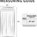 Easy-Going Blackout Curtains for Bedroom, Solid Thermal Insulated Grommet and Noise Reduction Window Drapes, Room Darkening Curtains for Living Room, 2 Panels (42x95 in, Greyish White)