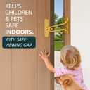 Mega Handles Safety Door Lock 2026 Version, Heavy-Duty Zinc Alloy 4.2" Door Lock, Swing Bar Door Guard, Safety Childproof Reinforcement Door Stopper for Kids (Satin Brass)