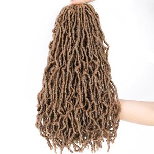 Faux Locs Crochet Hair Blonde Soft Locs 18 Inch 7 Packs Crochet Locs Natural Locs Crochet Hair For Women Synthetic Pre looped Crochet Braids (18 Inch (Pack of 7), 27#)