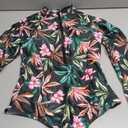 ABAFIP Women's Long Sleeve Rash Guard Bathing Suit Zip up One Piece Swimsuits Modest Surfing Swimwear,L