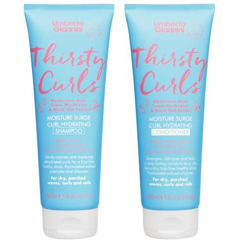 Umberto Giannini Thirsty Curls Curl Hydrating Shampoo & Conditioner Set - for Dry & Dehydrated Curls 2 x 8.4 fl Oz