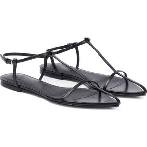 Flat Sandals for Women with Metal Buckle Ankle Strappy Ladies Fashion Slide Sandals Comfortable Summer Open Toe Women Sandals Dressy. (7.5, Black)