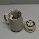 Simple Modern Voyager Signature Mug | Travel Coffee Tumbler with 360 Lid and Handle | Ceramic-Lined Insulated Stainless Steel Iced Cold Brew Cup | 12oz, Almond Birch